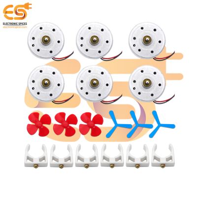 Mini Generator Motor Kit with Fan Blade & Holder | DIY Educational Physics Experiment Set (18 Items)